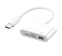 Hub lettore di schede USB C 3 in 1, visualizzatore di memoria da tipo C a SD/TF per foto e video 4K, adattatore OTG compatibile con iPhone 15, 16 e versioni successive, Samsung Galaxy, Google Pixel