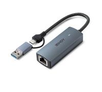 Hub Lindy 1 porta 5000 Mbit/s Ethernet Gigabit con adattatore USB-A