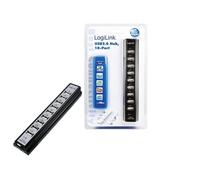 Hub LogiLink 10 porte 480 Mbit/s modello UA0096 Nero Certificato ROHS CE FCC