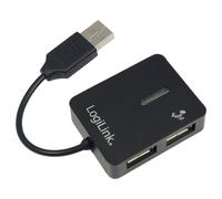 Hub LogiLink 4 porte 480 Mbit/s USB 2.0 Nero Plug and Play