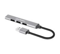 Hub Manhattan 4 porte 5 Gbps USB 3.2 Gen 1 alluminio compatto portatile