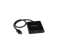 Hub MST USB-C - STARTECH - 2x DisplayPort - Ultra HD 4K - Compatibile Thunderbolt 3 - Nero