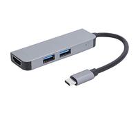 Hub multifunzionale di tipo C, docking station USB C, alluminio y A con e 2 porte USB 3.0, hub portatile di tipo C per laptop, T, telefono, supporta 4K HD