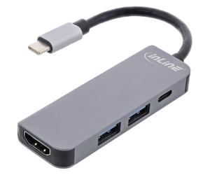 Hub multifunzione InLine USB 3.2 Gen.1 2x USB-A 5Gb/s+ HDMI 4K/30Hz+ Type-C PD 87W - Nouvo