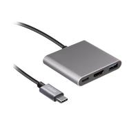 Ekon adattatore HUB, HDMI, USB-A, USB-C, cavo USB-C, protezione antipiega, per PC, laptop, TV, Smart TV, MacBook, Monitor, proiettore, PlayStation