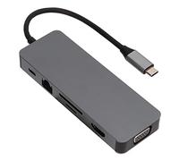 Hub Multiporta di USB C, 4K PD Che Carica Velocemente la Trasmissione Veloce del Mozzo di VGA di USB C della Lega di Alluminio per il Proiettore