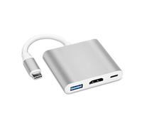 Hub multiporta USB-C, adattatore HDMI 4K con porta di ricarica USB 3.0 e PD, convertitore di tipo C 3 in 1 per laptop e dispositivi