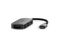 Hub Nedis 3 porte 5 Gbps modello CCGB64230GY01 con HDMI, USB-A, USB-C
