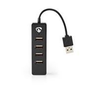 Hub NEDIS 4 porte USB 2.0 480 Mbit/s modello UHUBU2420BK compatto Plug & Play