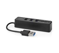Nedis - Hub USB - 1x USB-A - 3x USB A Female - 5 porte - USB 2.0 - Alimentazione USB - SD e MicroSD