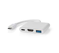 Hub Nedis CCGB64770WT01 USB-C HDMI USB-A USB-C 7,5 W Bianco