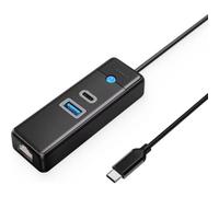 Hub Orico 3 porte Ethernet 2,5G USB-C modello PW3UR25-C3 con protezione