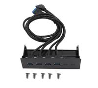 Hub pannello frontale USB 3.0, pannello frontale unità ottica da 5,25 pollici, pannello di estensione USB 3.0 a 4 porte con 5 Gbps ad alta velocità, materiale ABS resistente,