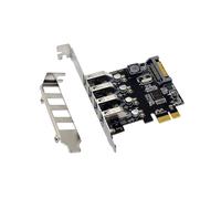 HUB PCI-e A USB 3.0 A Basso Profilo con 4 Porte, Adattatore per Scheda di Espansione PCI Express, 5 Gbps, Sistemi Operativi USB 1.1/2.0/3.0