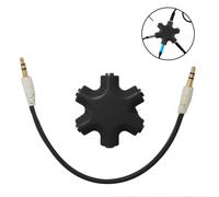 Hub per la condivisione di musica, splitter audio in materiale ecologico per l'ascolto multipunto, conduttore di alta qualità per garantire una