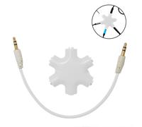 Hub per la condivisione di musica, splitter audio in materiale ecologico per l'ascolto multipunto, conduttore di alta qualità per garantire una