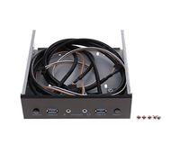 Hub per pannello frontale USB 3.0 con staffa di espansione a 2 porte con HD-Audio e pulsante di accensione per PC Case Upgrade