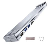 Hub pieghevoli in alluminio per laptop con 8 porte di espansione tra cui capacità di ricarica 4K e PD100W Adattatore multiporta USB C