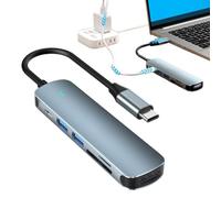 Hub Porta USB C - Adattatore USB C per Computer con 6 Porte | Adattatore Trasmissione Dati Portatile per Riunioni Ufficio Casa Creazione Contenuti Intrattenimento Configurazione Presentazioni