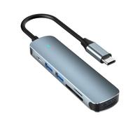 Hub Porta USB C | Adattatore USB C per Computer con 6 Porte - Adattatore Trasmissione Dati Portatile per Riunioni Ufficio Casa Creazione Contenuti Intrattenimento Configurazione Presentazioni