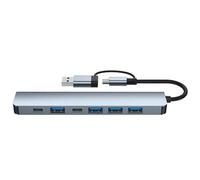 Hub porta USB C, stazione di accoppiamento di tipo C | Hub USB A e C,Splitter multiporta USB C ad alta velocità da 5 GBps 7 in 1 Dongle USB C per dispositivi portatili USB C