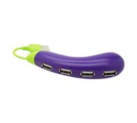 Hub porta USB, splitter USB a forma di melanzana per computer portatile | Hub USB multiporta, espansore USB per porta USB, espansore porta USB per laptop, tastiera hub di estensione USB, Soydan