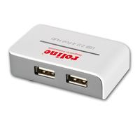 Hub Roline 4 porte USB 2.0 alimentato 0,5 m grigio bianco