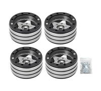 Hub ruota RC da 1,9 pollici in lega di alluminio CNC Sostituzione pesante per il crawler RC Crawler SCX10 4PCS (Argento)