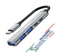 Hub Sandberg USB-C 3xUSB-A + 2xUSB-C Saver PD65W Adattatore
