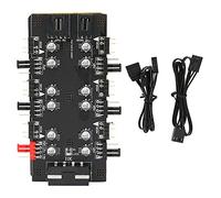 Hub séparateur à 6 voies, carte d’extension pour la commande de ventilateurs PWM et de lumières ARGB, régulation de vitesse PWM à 4 broches avec prolongateur ARGB à 3 broches pour (Interfaccia