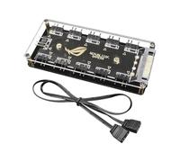 Hub splitter ARGB a 3 pin - Estensione indirizzabile da 5 V, cavo controller ARGB a 11 porte migliora gli effetti di luce, semplifica la gestione della ventola e migliora l'estetica del PC | Ideale