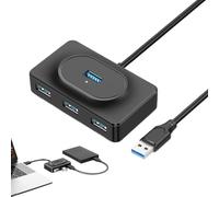 Hub Splitter, Portable USB Hub, 4-Port USB Hubs, USB Extender Hubs, 4-port USBs 3.0 Hub With High-speed Transfer And Compact Design For Cell Phones And Digital Cameras With Slim And Safe Adapter