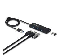 StarTech.com Hub USB-A a 4 Porte, Alimentato da BUS, Mini Hub con 4 Porte USB-A 5Gbps per Laptop/Descktop; Cavo Integrato da 61cm, Realizzato in Plastica PRC