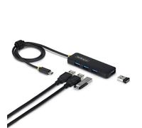 StarTech.com Hub USB-C a 4 Porte, Alimentato da BUS, Mini Hub USB 5Gbps per Laptop/Descktop con 4 Porte USB-A e Cavo Integrato NEW
