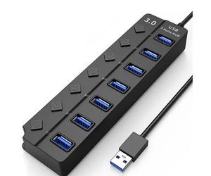 Hub switch a sette porte 3.0 Hub splitter a sette porte Espansore a quattro porte Splitter per computer USB Hub a porta singola 3.0