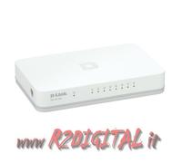 D-Link GO-SW-8G/E switch di rete Non gestito Gigabit Ethernet (10/100/1000) Bianco