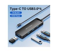 (HUB tipo C 1 m) Adattatore HUB USB Vention 4 porte Adattatore splitter USB tipo C a HUB compatibile