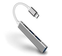 Hub tipo C USB C HUB 3.0 4 porte adattatore multi splitter OTG per accessori Pro Air Hub USB 3.0 tipo C hub USB (colore: bianco-frutta pesca 5, dimensioni: 1,7 cm x 8,3 cm)