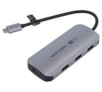 Hub TQDHB USB 3.0 PnP grigio Numero di porte: 5 0,15 m ABS, alluminio VENTION