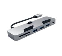 SATECHI Hub a Pinza USB-C - Porta Dati USB-C, Dati USB-A 3.0, Lettore Schede Micro/SD Compatibile con Apple Studio Display e iMac 2021 24", Non Compatibile con iMac 2020/Precedenti (Grigio Siderale)