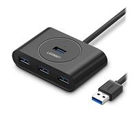 UGREEN 20290 - Hub USB 3.0 a 4 porte, cavo di collegamento da 0,5 m.