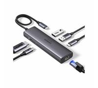 Hub Ugreen 6 en 1 USB-C HDMI 4K@60Hz 2xUSB-A 3.2 USB-C 3.2 RJ45 Gigabit PD 100W