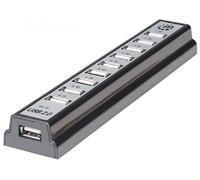 Manhattan 161572 hub di interfaccia USB 2.0 480 Mbit/s Nero, Argento