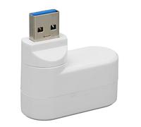 Hub USB 2.0, 5 Gbps supporta Hot Swap 90 gradi ruotabile USB Hub leggero Plug and Play per laptop (bianco)