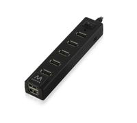 HUB USB 2.0 7 PORTE EWENT EW1130 NERO MULTIPRESA USB 2.0 CON TASTO ON/OFF