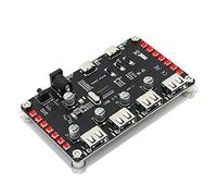 Hub USB 2.0 a 4 Porte con 3528 LED Colorati e Alimentazione Ausiliaria per Dischi Rigidi del Mouse Del Computer Portatile
