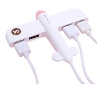 Hub USB 2.0 a 4 porte, ideale per i viaggi, con design a forma di aereo e cavo di prolunga da 1 metro per una connettività senza interruzioni,