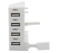 Hub USB 2.0 a 4 Porte per S, Adattatore di Espansione Splitter Hub USB Ad Alta velocità per Console di Gioco Video Sottile Extender Hub USB Portatile per