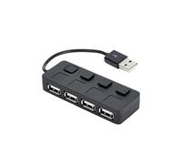 HUB USB 2.0 Espansore un 4 Porte Hub USB 2.0 Multiplo Utilizzare L'Interruttore 'Adattatore di Alimentazione per PC