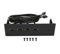 Hub USB 2.0 Pannello frontale Espansione multiporta da 5,25 pollici con robusta struttura in metallo per custodia PC desktop Conversione dello spazio su unità floppy 4 porte USB